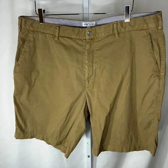Peter Millar Size 40 Shorts Chino Flat Front Khaki Casual - Picture 1 of 10